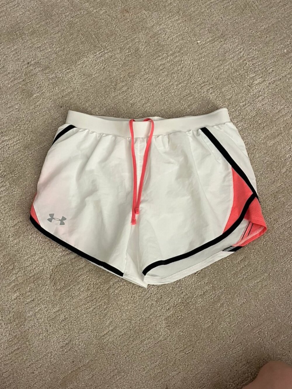 Under Armour White and Pink Shorts